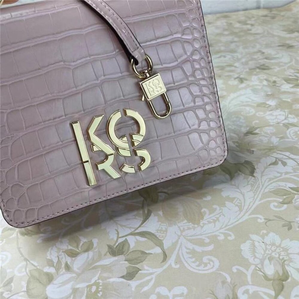 Michael Kors Small Convertible Crossbody Flap Shoulder Bag (powder blush) Croc-E - Picture 13 of 15